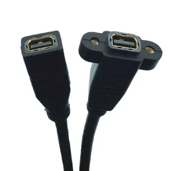 Mini DisplayPort Feminin Soclu de Montare pe Panou, de la mini DisplayPort Feminin Extensie Cablu mini DP sex Feminin pentru a minidp de sex Feminin cablu 0.3 m
