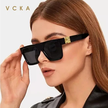 VCKA Unisex Moda Doamnelor Pătrat ochelari de Soare pentru Femei Ochelari de cal Nuante Vintage de Designer de Brand Supradimensionat Ochelari de Soare UV400 Ochelari