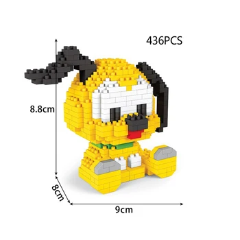 Disney nanobrick Minnie Mickey Mouse desene animate cifre micro blocuri de diamant Pluto câine clădire din cărămidă Goofy jucărie de învățământ pentru copii
