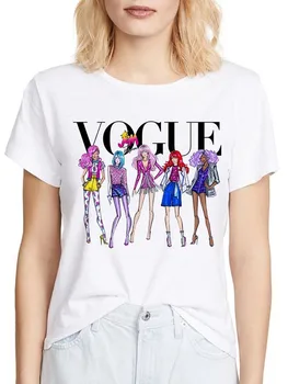 Jem și Hologramele vogue cool tricou femei 2019 vara nou alb casual tricou maneca scurta femme t-shirt