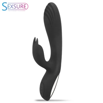 Sexsure 2 In 1 Rabbit Vibrator pentru Clitoris & Vagin G-spot Stimulator Jucarii Sexuale pentru Femei Masturbare sex Feminin sextoys - Twin Peaks