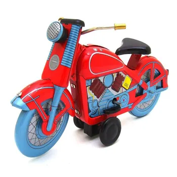 1 buc Motocicleta de Echitatie o Masina Tin Jucării de Epocă Vânt de Până Circ Cursa de Echitatie O Masina Clockwork Jucărie Distractiv de Colectie Retro Decor Acasă