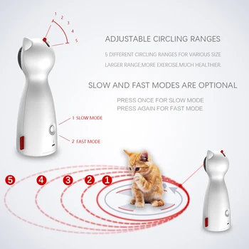 Cat de Jucării Interactive Jucării Automate Rotative cu Laser Pointer pentru Pisici Lumina Chaser Jucărie USB Cat Exercițiu Jucărie pentru Pisici Dropshipping