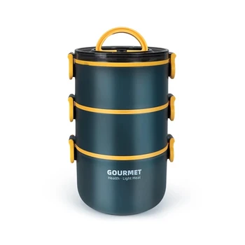 Bento Box din Oțel Inoxidabil Izolat Elev de Școală Multi-strat Tacamuri Portabile, etanșe de Depozitare Container pentru Alimente cuptor cu Microunde