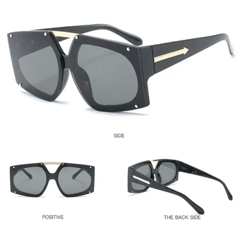 Psacss NOU Pătrat Săgeată ochelari de Soare Barbati Femei Supradimensionat Moda Vintage de Brand Designer de Ochelari de Soare oculos de sol feminino UV400
