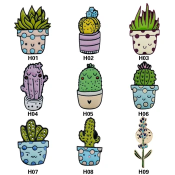 1 buc Desene animate Drăguț Aloe opuntia Cactus în Ghiveci Decor Brosa Populare Haine la Modă Accesorii Cadouri pentru Copii De 9 Stiluri