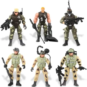 12 Pack Forțele Speciale de Lupta Armata SWAT Soldat Figurine cu Arme Militare și Accesorii (4-Inch)