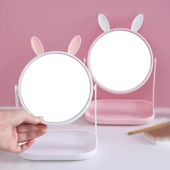 Desktop Pliere Oglindă Fără Lumină LED-uri fără Oglindă Printesa Oglindă Iepure Drăguț/Urechi de Pisică, Masă Cosmetice, Oglindă