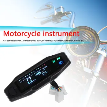 VODOOL Motocicleta Noua LCD Vitezometru Digital Odemeter Mini Universal Electric de Injectie Si Carburator Metru Pentru limba rusă KR200