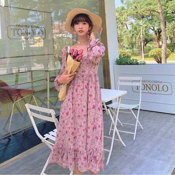 Rochie Coreeană Elegant De Epocă Ciothes Cottagecore Estetice Vara Femei Rochie Roz Kobieta Designer De Capsuni Sukienka Harajuku