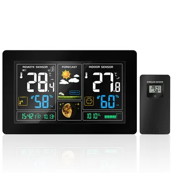 Wireless vremea Stația de Culoare Afișaj ceas ecran Multifuncțional ceas cu alarma Electronic Temperatura Calendar Pentru Acasă