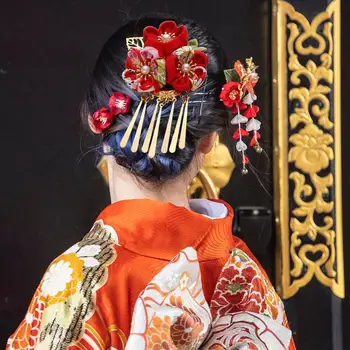 In Forma De Floare Frizură Stil Japonez Agrafe De Par Handmade Ace De Păr De Flori În Formă De Agrafă Femei Frizură Kimono Accesorii