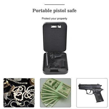 Apelarea Roata Parola Seifuri Auto Portabil Safebox Pistol Seifuri Valoare, Bani, Bijuterii Cutie De Depozitare De Securitate Pistol Strongbox