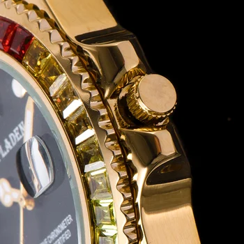PLADEN Barbati Ceas de Lux Pătrat Verde Diamant Militare Safir Europene Reloj la Șocuri Om Cadou de Ziua Îndrăgostiților Erkek Kol saati