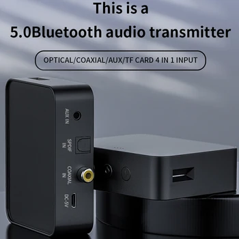ÎNCĂ-T6 5.0 Transmițător Audio de 3,5 mm AUX SPDIF RCA TF Card Wireless de Muzică HiFi Audio Adaptor pentru Mașină TV Difuzor PC