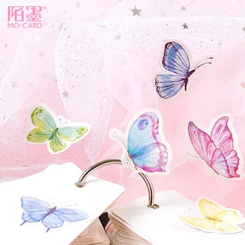 46pcs/pachet drăguț manual etichete Autocolante Fluture Decorativ Papetărie Scrapbooking Jurnal Album Fete kawaii estetice Autocolant
