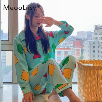MeooLiisy Cuplu Set de Pijama pentru Femei Pijamale Anime Imprimare Pijama Plus Dimensiunii Vară Desene animate Homesuit Harajuku Pijamale