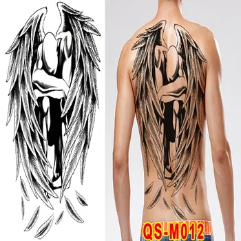 Reaper Demon Înger Impermeabil Tatuaj pe Spate Autocolant ansamblu Corp Pictat Impermeabil Tatuaj Temporar tatuaje temporare