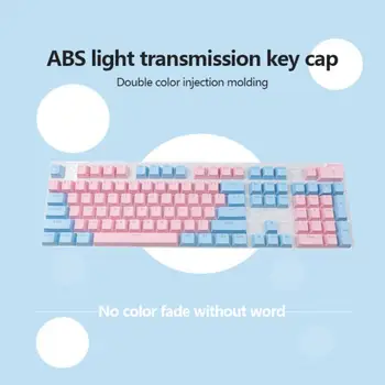 Tastatură mecanică Speciale Keycap 104-Cheie ABS Culoare DIY Injecție Dublă de Transmisie a Luminii Tastatura Capac Durabil Rezistent la Uzura