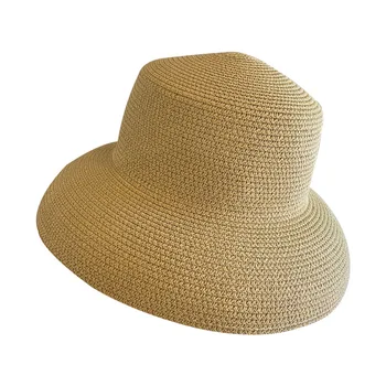 Noi Femeile e Mare Pălărie de Paie de Vară de Protecție solară franceză Retro Vacanta pe Plaja, Palarie de Soare Pălărie Pescar de Călătorie de Moda de Îmbrăcăminte