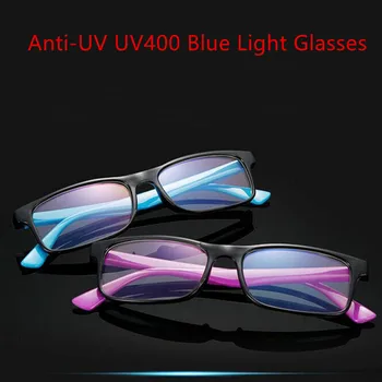 1 BUC Anti-UV UV400 Lumină Albastră Ochelari Anti Raze Albastre Radiații Blocarea Ochelari Bărbați Femei Calculatorul Ochelari Oglindă Plană Ochelari de vedere