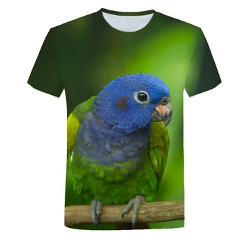 Papagal Tricou Barbati Floare de Imprimare Tricou Hip Hop Tee Bird 3D t-shirt Rece Stradă Bărbați Femei Îmbrăcăminte Casual Supradimensionate 6XL Topuri