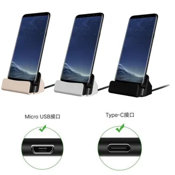 USB Dock Stand Suportul Încărcător Micro USB de Tip C, Rapid de Încărcare Încărcător de Telefon Pentru iPhone 12 11 Pro X Max 7 Plus Samsung, Xiaomi, LG