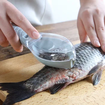 Pește de Curățare Decopertarea Cântare Cu Cuțit Dispozitiv Bucătărie Acasă Instrumente de Curățare de Pește Scară Peeler Racleta Mutfak malzemeleri Perie