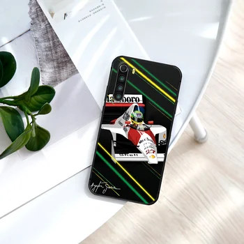 Ayrton Senna F1 Telefon Caz Pentru Xiaomi Redmi Nota 7 8 8T 9 9 4X 7 7A 9A K30 Pro Ultra negru Bara Destul de Etui de Lux Acoperi