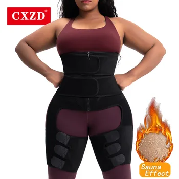 CXZD 3 in 1 Femei Body Shaper Neopren Sudoare Talie Antrenor Coapsei Trimmer Picior Formatorii de Ardere a Grasimilor Hip Enhancer Ridica Fundul de Ridicare