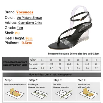 Voesnees Femei Sandale 2021 Moda de Vara Noi Flip-Flops, Sandale Office 8CM Transparent Pene Sexy Model de Catwalk Show Pantofi