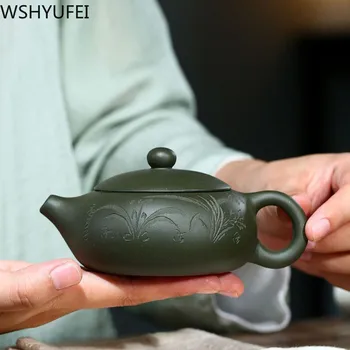 Chineză Yixing Ceai oală de Lut Violet xishi Ceainic Frumuseti lucrate Manual fierbător Boutique set de Ceai personalizate Cadouri Autentice 170 ml