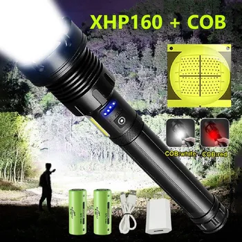Super-luminos XHP160 cele Mai Puternice Led-uri Lanterna 18650 XHP90 Lanterna Reîncărcabilă USB Tactice Lanterna de Mare Putere Lumina Flash