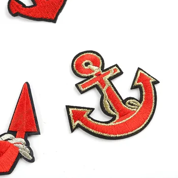 Copii Băieți Marinar Marinar Vis Brodate Ancora Simbol de Fier pe Patch-uri DIY Accesorii