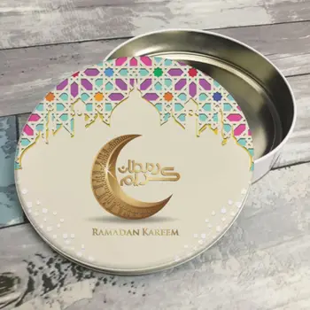 Eid Mubarak Cadou Ramadan Islamic Decorare Tort de Biscuiti se Strecoare Cutie de Tinichea pentru Oaspeții sau Evenimente Speciale