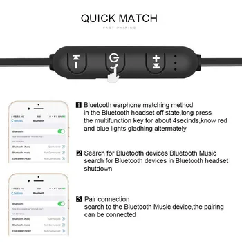 XT11 Magnetic Wireless bluetooth pentru Căști Sport Rulează în-ea Wireless Gaming Headset Cu Microfon cu fixare pe gât sport Căști Căști