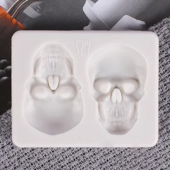 Noi Schelet 3D Cap de Craniu Silicon DIY Bomboane de Ciocolată Forme de Partid Decorare Tort Mucegai de Copt produse de Patiserie Instrumente de Decor