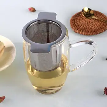 Din Oțel Inoxidabil Plasă De Metal Infuser Ceai Strecuratoare De Ceai Ceainic Frunze Spice Filtru Cu Capac Drinkware Teaware Bucătărie Gadget-Uri Noi