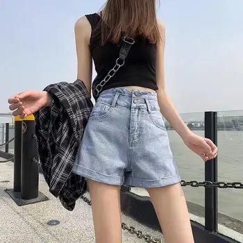 U-JUR Vara Femei Blugi pantaloni Scurți de Moda casual, de Înaltă Talie pantaloni Scurți din Denim Stil coreean Epocă pantaloni Scurți Sexy Femei