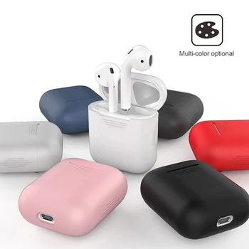 Bluetooth Wireless Căști Caz Pentru AirPods Capac de Protectie Piele Accesorii pentru Apple Airpods de Încărcare Cutie de Aer păstăi de Silicon