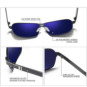 GXP Nou Cadru de Aliaj HD Polarizat ochelari de Soare Barbati Driver Oglindă UV400 ochelari de Soare de sex Masculin de Pescuit de sex Feminin de Ochelari Pentru Barbati