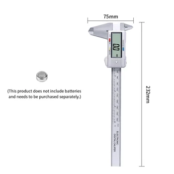 Portabil Clasic LCD Digital Electronic Fibra de Carbon Vernier Multi-funcțional Etrier Practice Măsură Gauge Micrometru