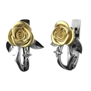I & FDLK Elegant Temperament Romantic Rose Floare Stud Cercei Pentru Femeile Retro Simplu Moda Bijuterii Cadouri de Ziua Îndrăgostiților