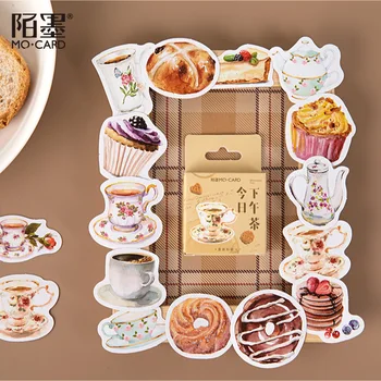 46 Buc/cutie Ceaiul de după-Amiază Seria Decorative Papetărie Mini-Autocolante Set Scrapbooking DIY Stick Lable Jurnal, Album de Artă