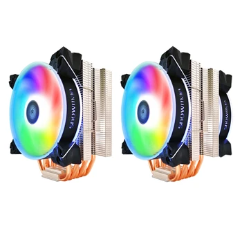 Om de ZĂPADĂ 6 Conducte de Căldură Cooler CPU RGB 120mm PWM 4 Pini pentru procesor Intel LGA 2011 1200 1150 1151 1155 AMD AM3 AM4 PC CPU Ventilatorului de Răcire liniștită