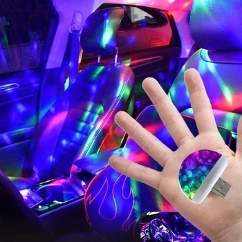 Multi Color USB, LED-uri Auto de Iluminat Interior Kit Atmosferă de Lumină Lămpi de Neon