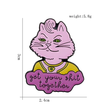 Anime Bojack Pisica Printesa Carolyn Email Broșe Desene animate Scrisoare adună Insigne Pins Bijuterii pentru Fete