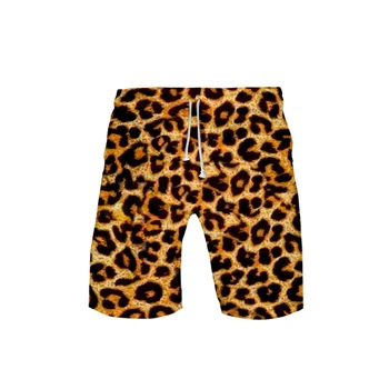 De înaltă calitate pentru Bărbați pantaloni Sport Drăguț de Vară Leopard de Imprimare animale pantaloni Scurți de Plajă Bărbați/Băieți Personalitate de Moda pantaloni Scurți de Plajă Frumos
