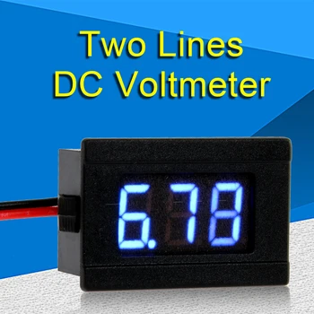 0.36 inch LED-uri Voltmetru Digital DC 4.5-30V Două Linii Volt Metru Tester de Tensiune Panou Indicator Contor