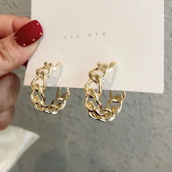 Moda de Metal de Aur Minimalist Cercei pentru Femei Rotund Geometric Rotund Cercei Mari Petrecerea de Nunta Fete Cadouri Bijuterii en-Gros